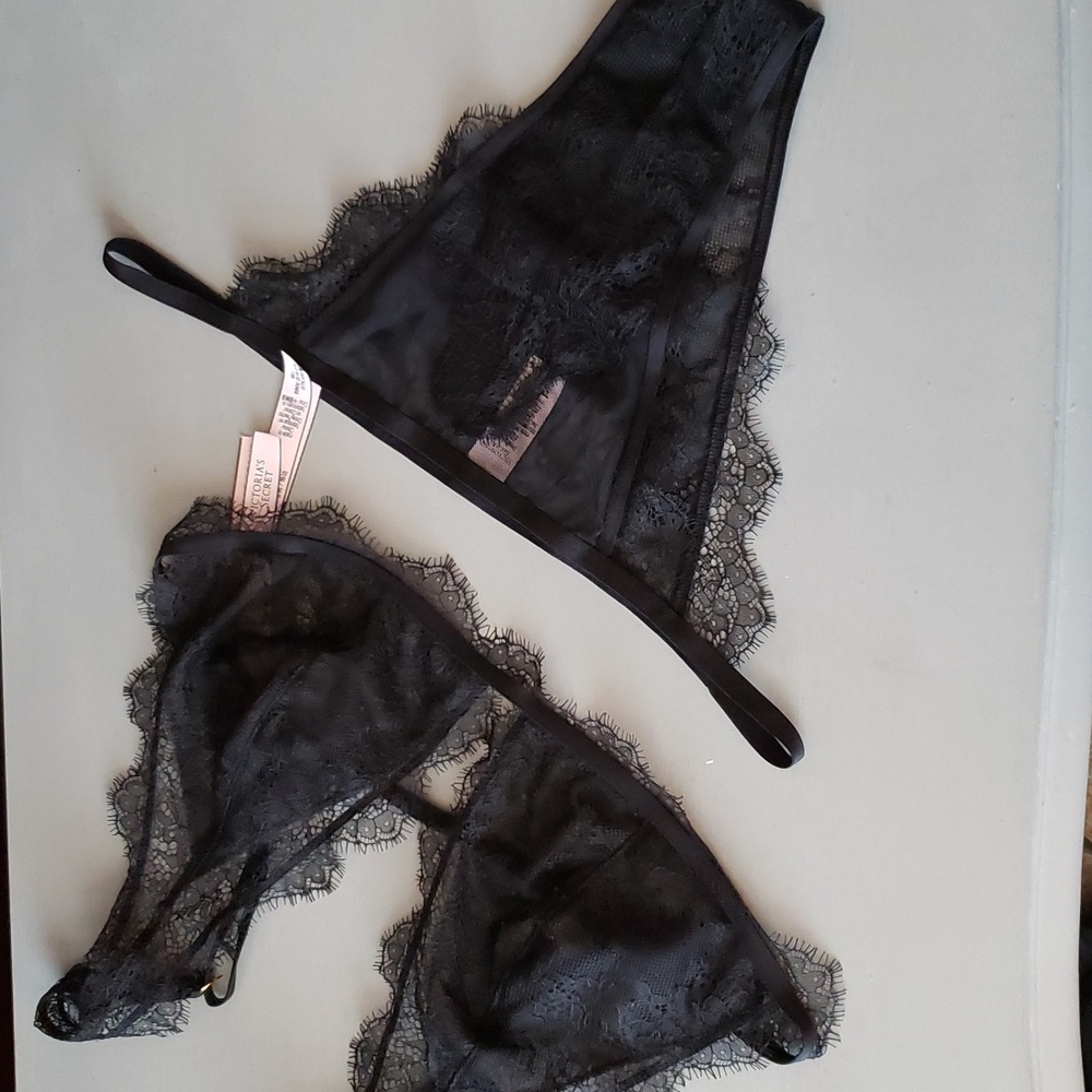 Victorias Secret Dream Angles Itsy/Mini eyelash lace Bralette and panty